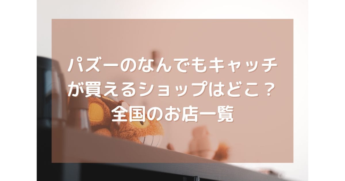 パズーのなんでもキャッチが買えるショップはどこ？全国のお店一覧